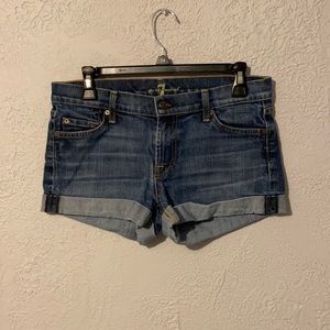 7 for all mankind jean shorts